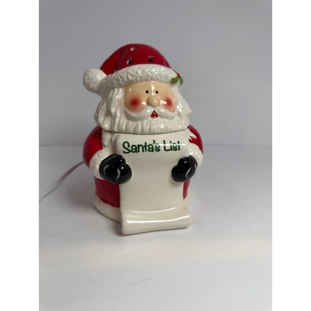 Scentsy Santa's List Electric Wax Warmer Christmas Santa Claus Ceramic